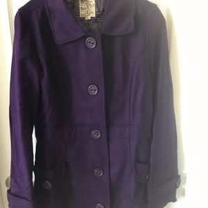 Tulle peacoat in purple - L